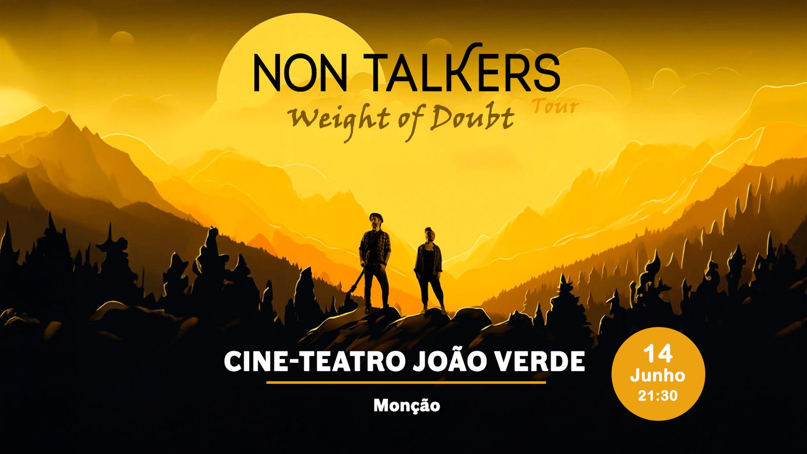 Cine-teatro João Verde, concerto dos Non Talkers no dia 14 de Junho de 2025, às 21h30