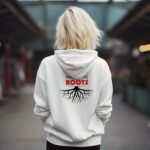 roots white hoodie